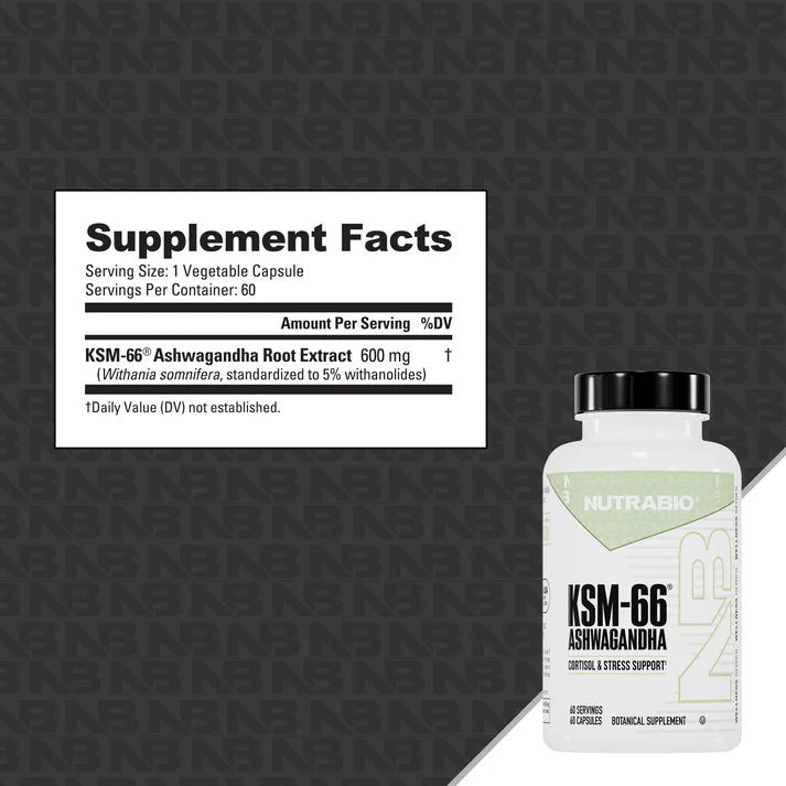 NutraBio Ashwagandha KSM66