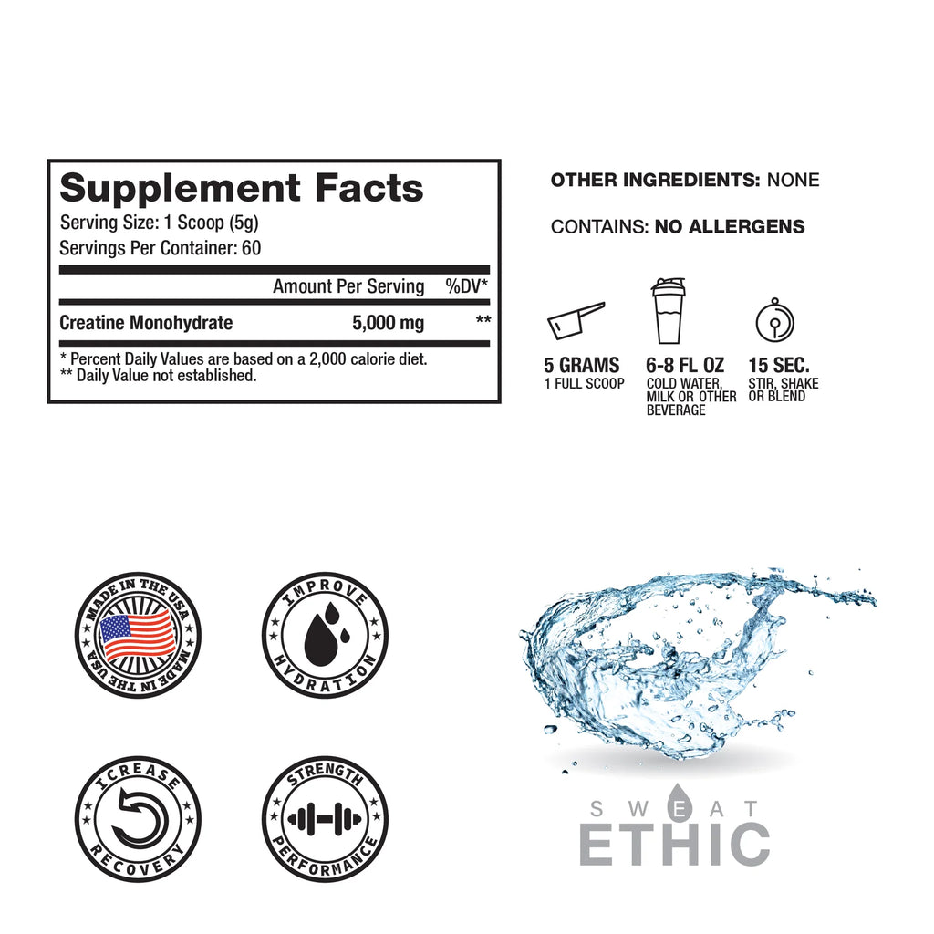 Creatine Monohydrate Sweat Ethic
